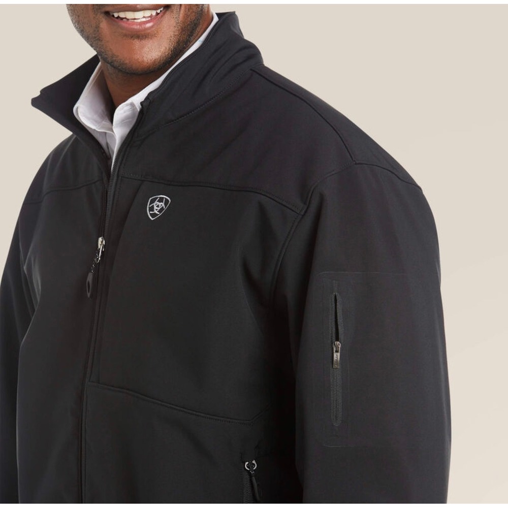 Ariat Vernon 2.0 Softshell Jacket Mens 3XL Black Wind Water Resistant 10023329 - Picture 2 of 15